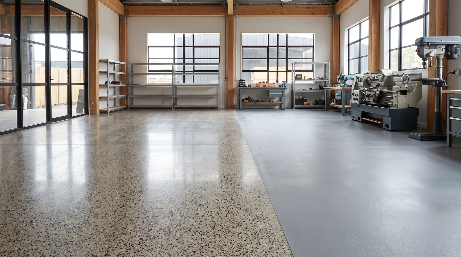 Illustrative epoxy & resin flooring service scene